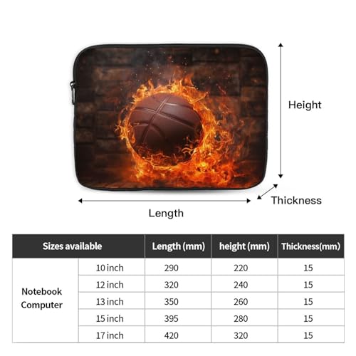 Funda para portátil 13 pulgadas con diseño baloncesto miniatura 3