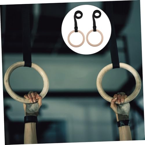 Anillas de gimnasia de madera con correas ajustables miniatura 4