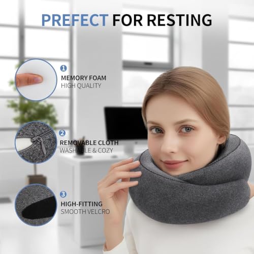 VOOMIKON Neck Pillow Airplane, Travel Pillows for Airplanes - image 5