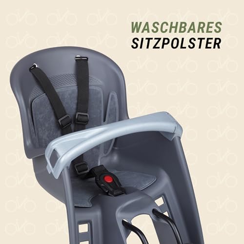 Prophete Sicherheits-Kindersitz Bilby Junior für Kinder von 9 bis 15 kg ideal für Fahrräder und E-Bikes mit einfacher Quick-Release-Halterung und verstellbarem Sicherheitsgurt