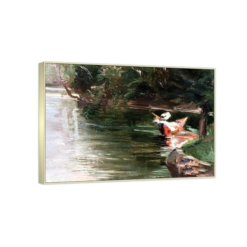 Toile Caillebotte Boating 30x42cm pour sublimer un mur blanc sans effort