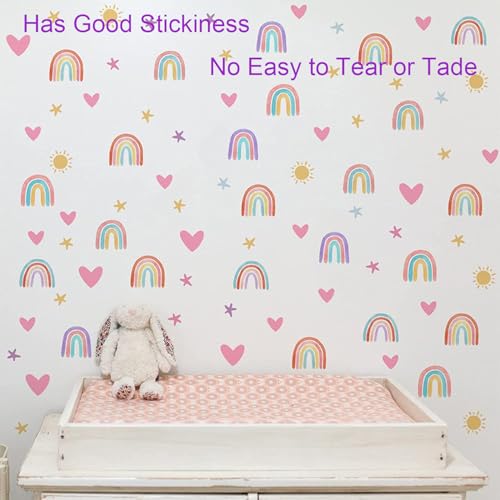 Vinilos decorativos arcoíris 123 piezas para habitación infantil miniatura 3