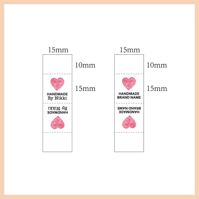 15x50mm Twill Fold Labels for Clothing, Personalization, Brand Names, Sewing Accessories, Sewing Machine Labels, Custom Gift Name Tags (white1#,50pcs) image 4