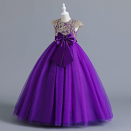 Sequins Pageant Dress for Girls Tulle Flower Girl Dresses for Wedding Birthday Princess Party Ball Gowns for Kids3