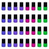 Milisten 40 x 1 ml ätherisches Öl Rollerball Glasflaschen Roll-on Parfümflaschen mit Rollerball leere nachfüllbare Glasflaschen mit Kappe für Aromatherapie Parfüm Lipgloss