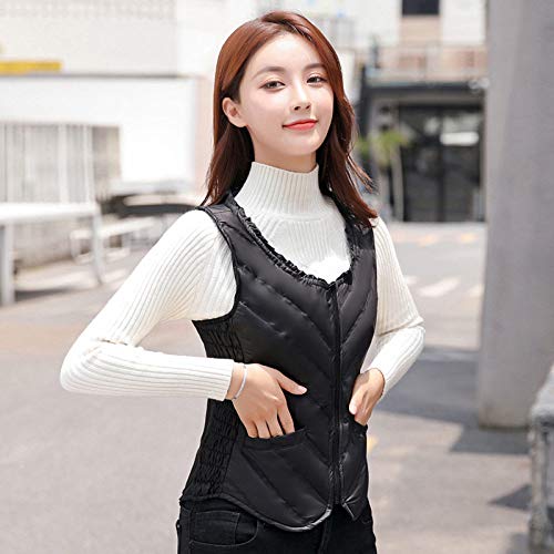 Manteaux sans manche femme chaud : blouson matelassé slim léger contre le froid