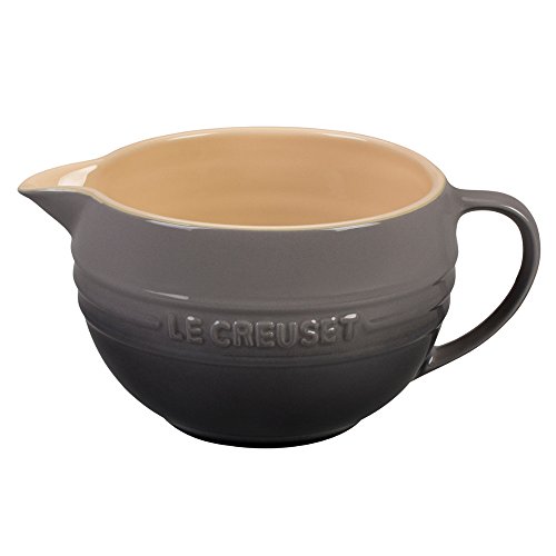 Le Creuset PG4000-167F Stoneware Batter Bowl, 2-Quart, Oyster