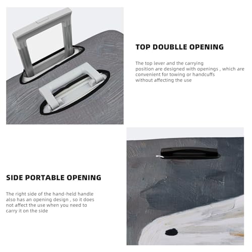 Cute Ghost Minimalistic Elastic Travel Luggage Covers Dustproof Scratch-Resistant Suitcase Protector Fit 22-24 Inch3