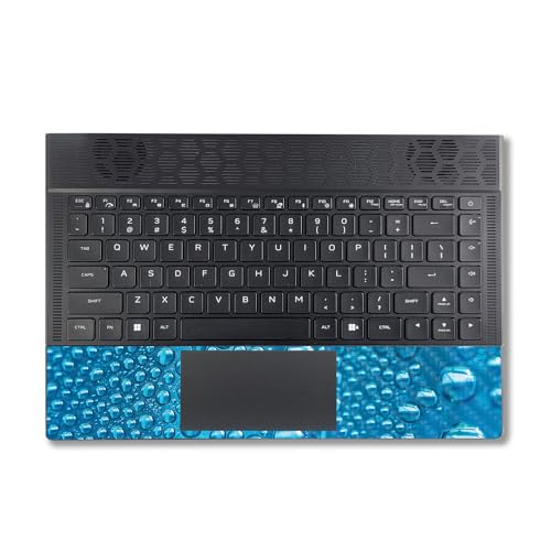 Image of MightySkins Carbon Fiber Skin Compatible with Alienware X14 R2 (2023) Full Wrap Kit - Wavy Drops | Protective, Durable Textured Carbon Fiber Finish | Easy to Apply & Change Styles | Made in The USA