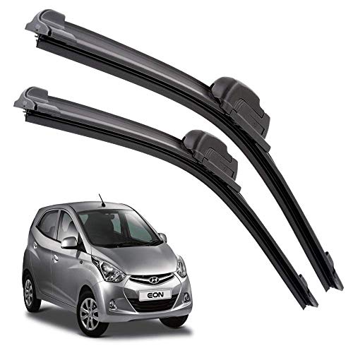 Image of Euro Care Windshield Car Wiper Blades Compatibility With Hyundai Eon (Model : 2012-2017) - Set of 2Pc (D-22,P-14)