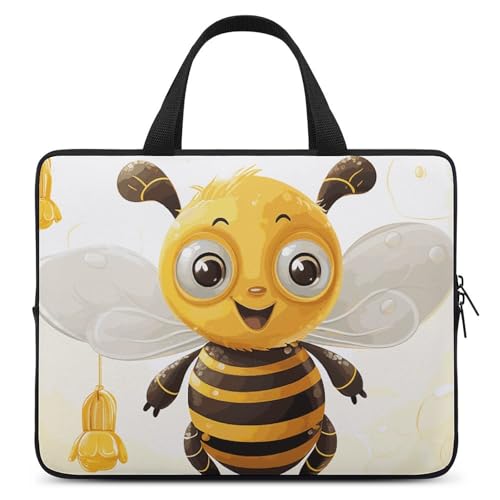 Housse ordinateur 10 pouces motif abeille et miel pour protection PC