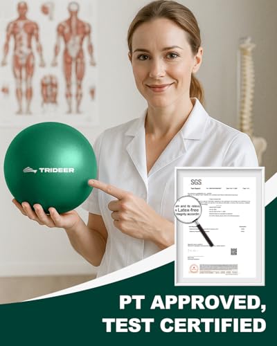 Image of Trideer Exercise Ball for Physical Therapy, 9 Inch Pilates Ball