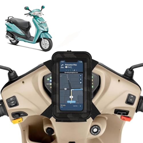 Image of Universal Mobile Holder /Stand /Mount Pouch for Scooters Scooty for Duet (Black