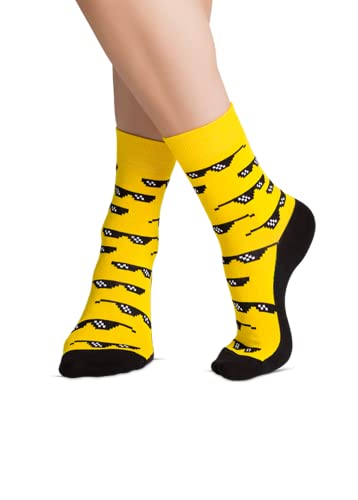 JNRB Men's Colorful Cotton Designer Crew Dress Casual No Boring Cool Crazy Fun Socks For Any Occasion Occupation, L-XL3
