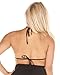 iHeartRaves Black Sheer Mesh Keyhole Halter Rave Crop Top (One Size)