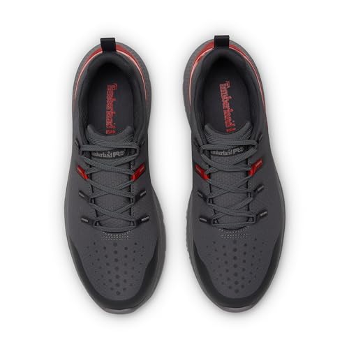 Timberland PRO Timberland PRO Men's Intercept Steel Safety Toe Industrial Athletic Work Shoe, Grey/Red, 9M