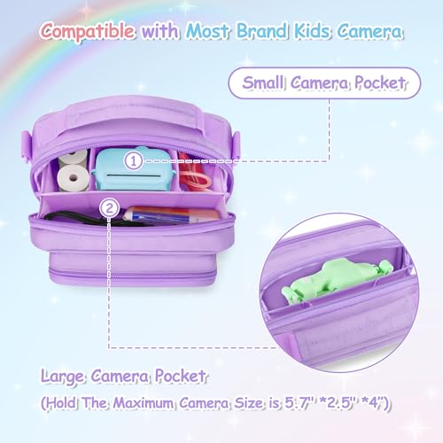 Bolsa para cámara infantil pequeña morada miniatura 3