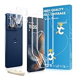 2+2 Stück Schutzfolie für Motorola Edge 60 [Nicht-Glas] + Kamera Schutzfolie, Fingerabdruck-ID Unterstützen, Spuren Reduzierbar, Kratzfest, HD Klar, Kompatibel mit Moto Edge 60 Screen Protector ﻿