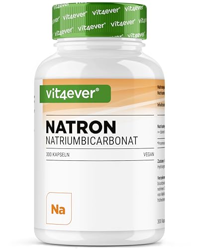 vit4ever Cápsulas de Bicarbonato de Sodio 1000 mg - 300 Cápsulas - Bicarbonato de Sodio de Alta Dosis - Vegano, Sin Aditivos Innecesarios