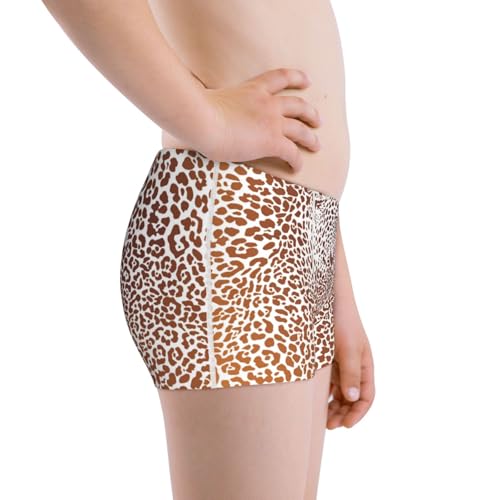 Boys' Cotton Boxer Brief Soft Underwear-Leopard Brown2