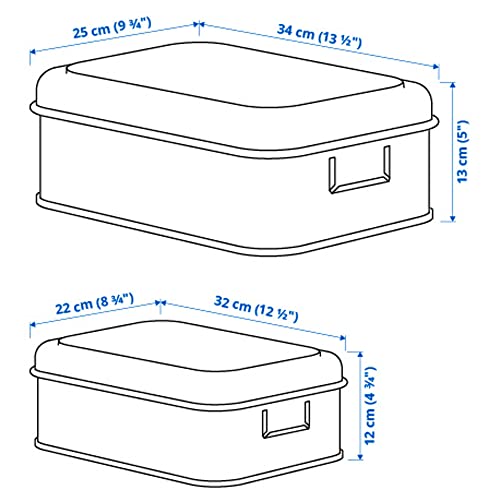 Boîtes de rangement PLOGFÅRA pliables et empilables beige clair - 7