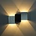 Produktbild ETiME 6W LED Wandleuchte Up & Down Effektlampe Innen Wandlampe Design Flurlampe Aluminum (Viereck 6W Warmweiss)