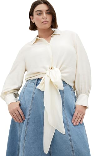 City Chic Women's Plus Size Shirt - Rosabella, 22 Butter