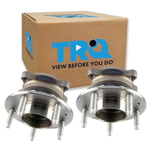 Image of TRQ 2 Piece Rear Wheel Bearing & Hub Assembly Set with ABS Sensor Compatible with 2014-2017 Buick Verano 2014-2015 Chevrolet Cruze 2013-2015 Volt