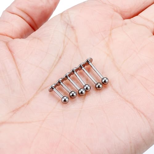 Lcolyoli G23 Titanium Lip Rings 16G 18G 20G Labret Jewelry Medusa Piercing Jewelry Monroe Lip Rings Different Size Tragus Nail Conch Helix Earring Stud Bar Length 6mm 8mm 10mm4