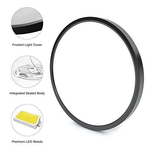 Ocioc OSK300-24W-D-BKMA5 12Inch Led Flush Mount Ceiling Light Black thumb #4