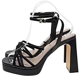  Buffalo Cherry Neat Damen Sandalette in Schwarz, Größe 41