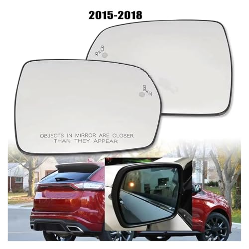 Verre de rétroviseur chauffant Ford Edge 2015-2018 version US avec angle mort - 4