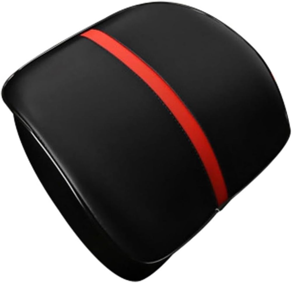 Car Memory Foam Travel Comfortable Neck Headrest Pillow Lumbar Support Cushion(Black Red Headrest)