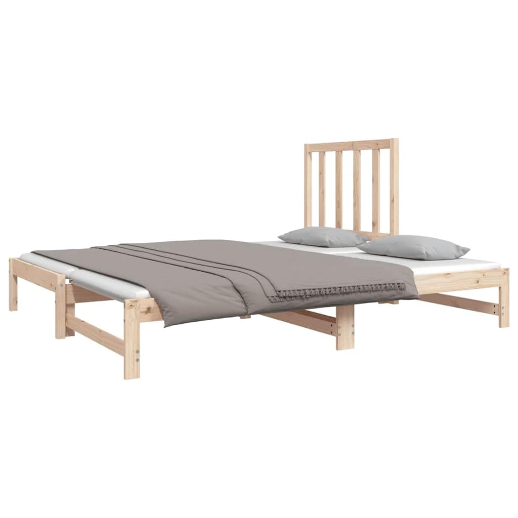 2-częściowa rozkładana sofa rozkładana 90x190 cm drewno sosnowe