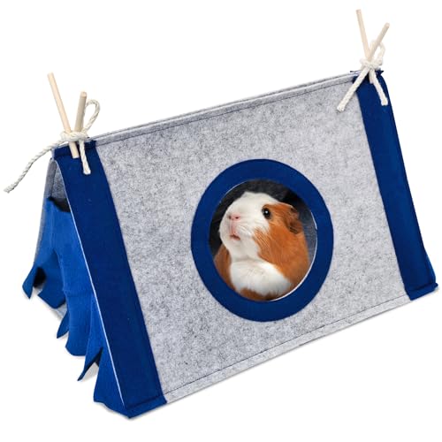Fhiny Guinea Pig Hideout, Washable Guinea Pig Hideaway 14.6"x 9.8"x