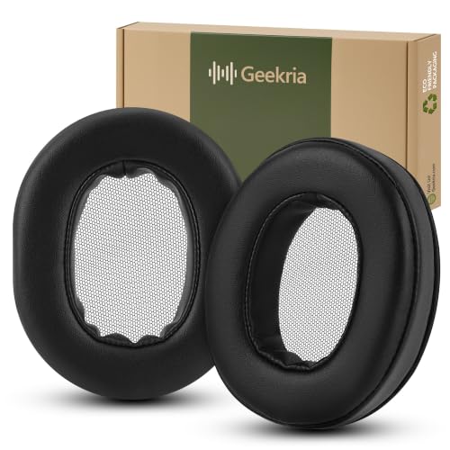 Geekria Zapasowe poduszki nauszne kompatybilne z Sony MDR-1ABT, MDR-1RBT, MDR-1RNC – poduszki do słuchawek, części naprawcze (Czarny)