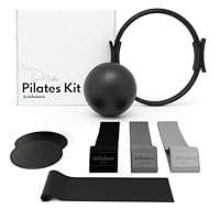 Defedana Pilates Set, Pilates Ball, Gymnastikband, Theraband, Terrabänder, Widerstandsbänder, Fitnessbänder - Resistance Bands & Ring, Gleitscheiben, für das Fitnessstudio zu Hause, Workout, Training