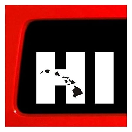 Amazon ハワイの普通の車によく貼ってある Hiハワイ ステッカー 大 並行輸入品 ステッカー デカール 車 バイク