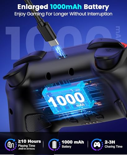 Image of Switch 2 Controller for Nintendo Switch 2 /Switch /OLED /Lite, Wireless Switch Controllers with Charging Dock, RGB Switch 2 Pro Controller with Hall Effect, Macro, Turbo and Vibration, Pumpkin Glow