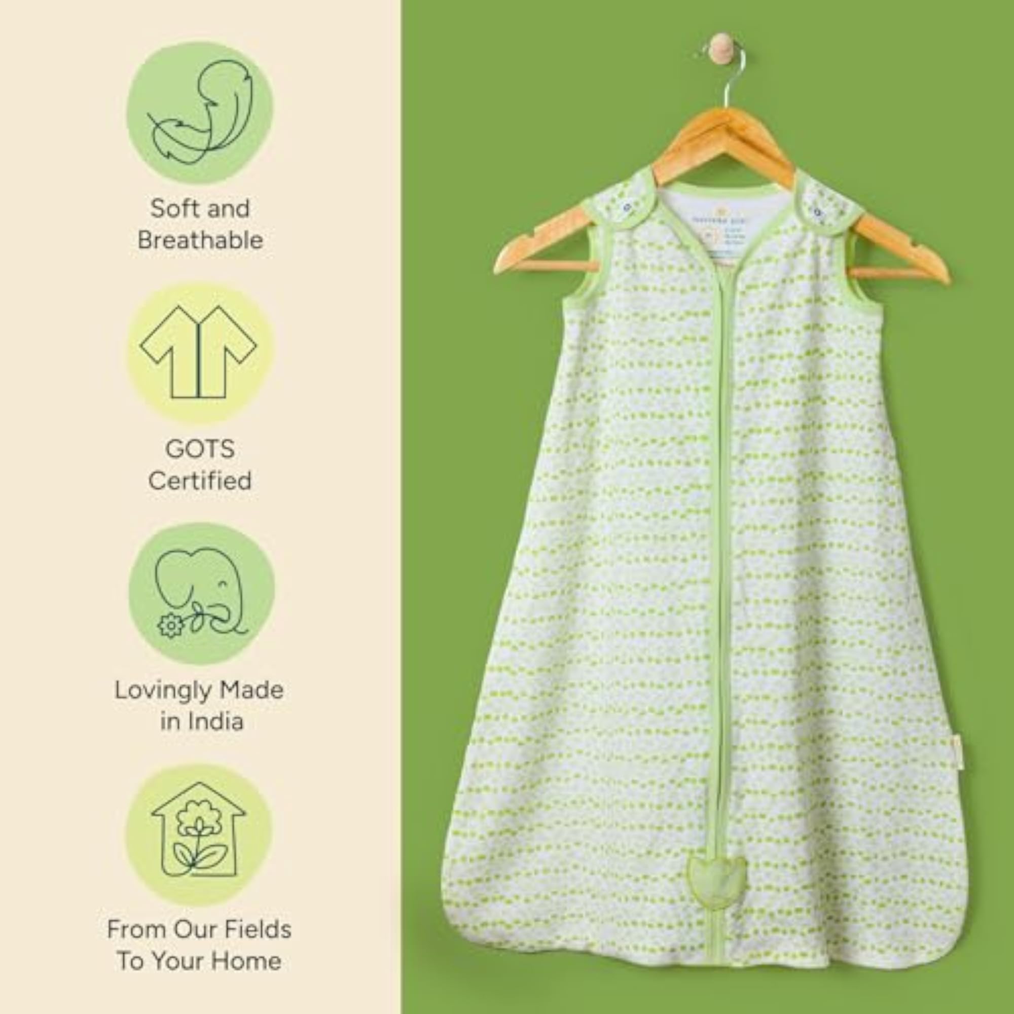 Organic Cotton Sleep Sack, 0.5 TOG