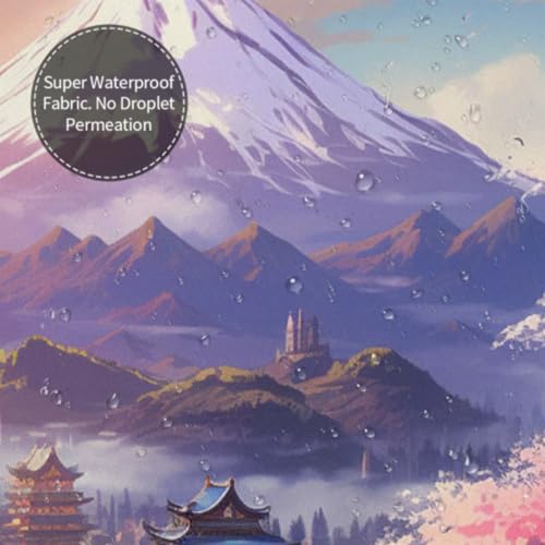 Rideau de douche Mont Fuji 200x120 cm en polyester imperméable - 6