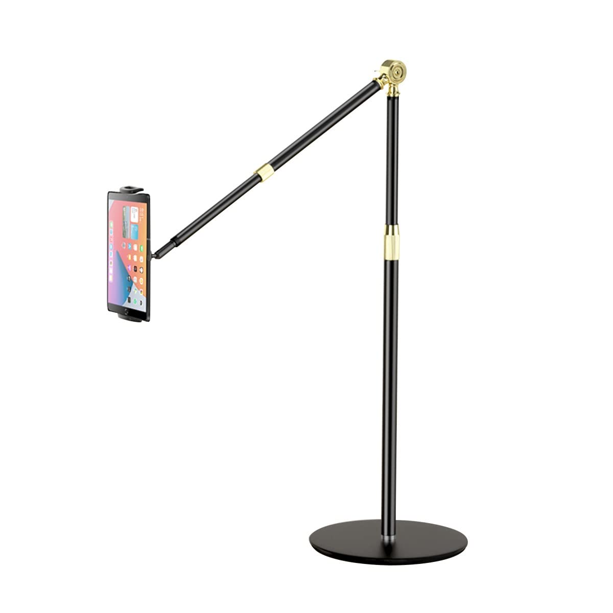 BKHsgDXJ Phone stand Height Adjustable, Knob Fixed, 4-13Inch Phone Tablet Stand for Standing Sitting Lying Down Use(Gold)