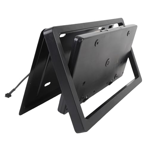 ZIZEV Car License Plate Holder Iron Flip Cover Protector License Plate Frames with Power Controller for US Standard Vehicle Frame Iron Holder