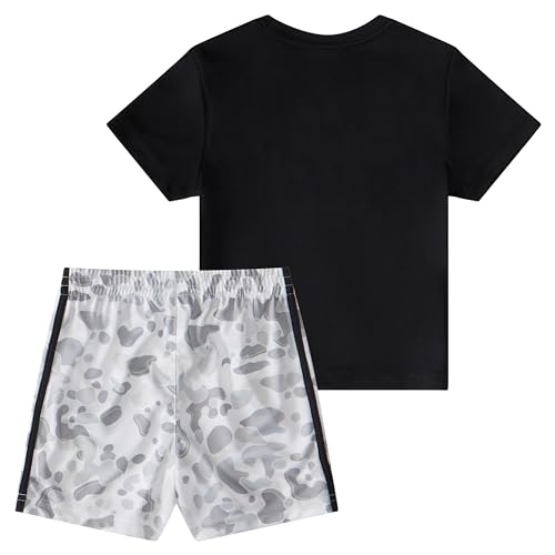 Image of adidas baby-boys Poly Tee Aop 3s Short Set(infant)