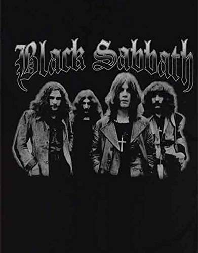 Black Sabbath T Shirt Greyscale Group Shot Band