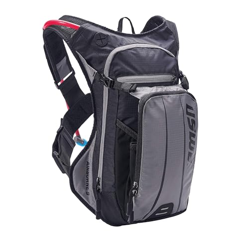 USWE Airborne Limited Race Edition with Water Bladder Included Hydration Backpack for Men and Women Ideal for MTB Cycling Mountain Biking (9L Black Grey)