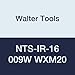 Walter Tools NTS-IR-16 009W WXM20 Carbide NTS Threading Inserts, Internal Thread, Full Profile, Whitworth (Pack of 10)
