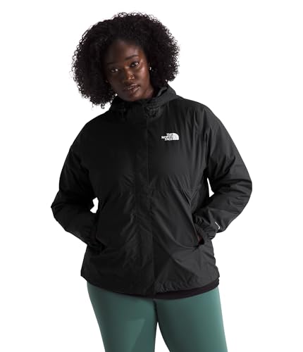 The North Face Women's Antora Jacket (Standard & Plus Size) - Waterproof & Windproof Rain Coat, Secure Zip Hand Pockets, TNF Black-NPF, 3X Plus