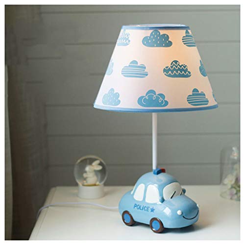 SMC Kinderzimmer Blau Cartoon Tischlampe Schlafzimmer Nachttischlampe Kreative Warme Romantische Nettes Mädchen Junge Dekoration Kleine Tischlampe (Größe : 33cm) Cover