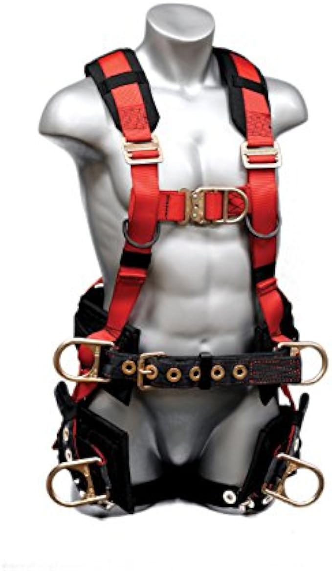 Elk River 66613 EagleTower Polyester/Nylon LE 6 D-Ring Harnesses with Quick-Connect Buckles, Large